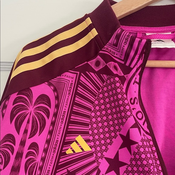 FARM Rio Jackets & Blazers - adidas x Farm Rio Track Jacket with Yellow Stripes (rare!)